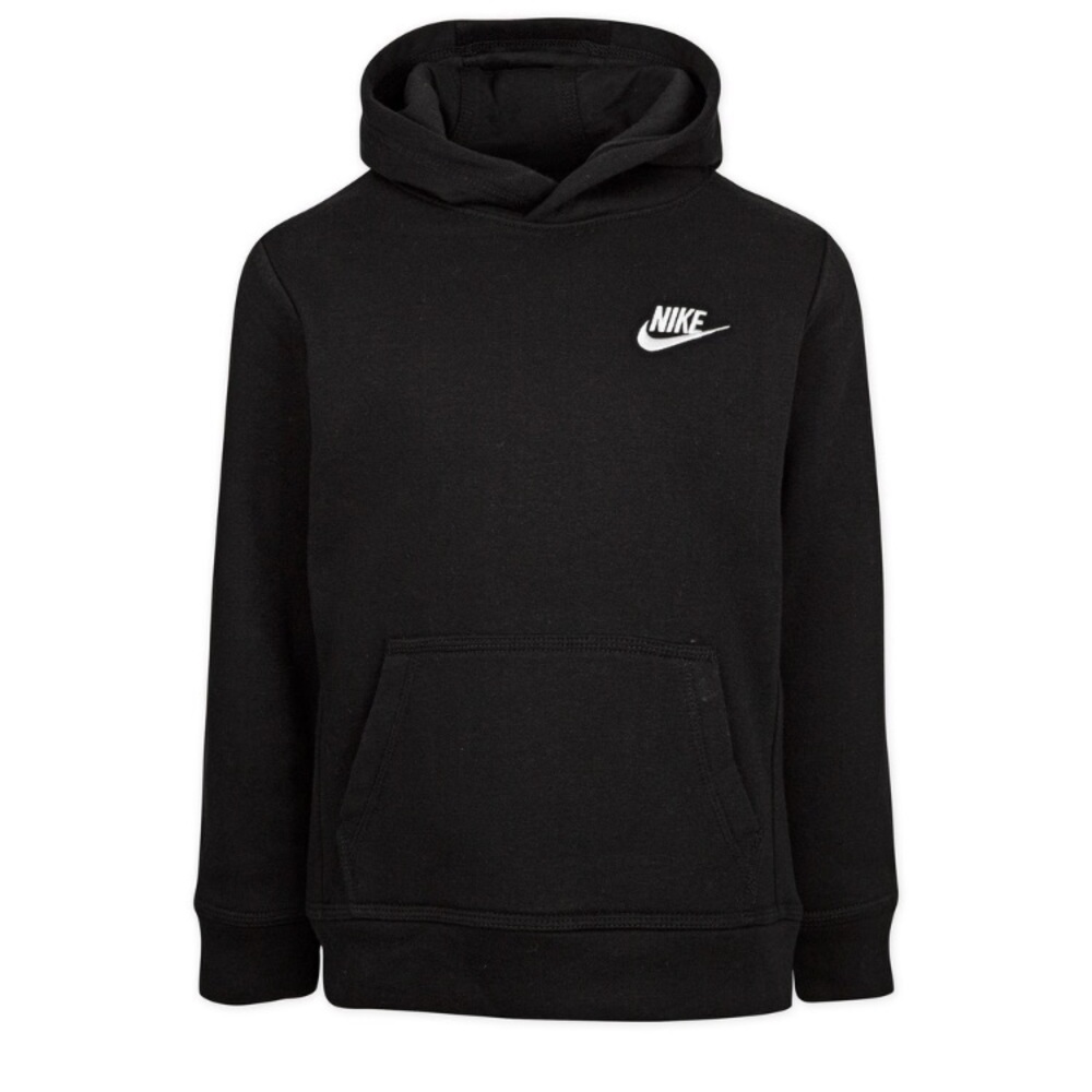 Nike XL Boys Club Fleece Pullover Hoodie - Black